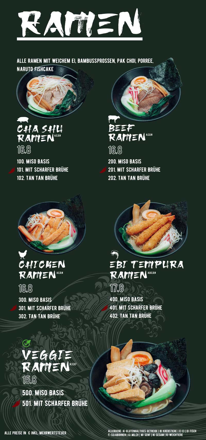 sushi speisekarte